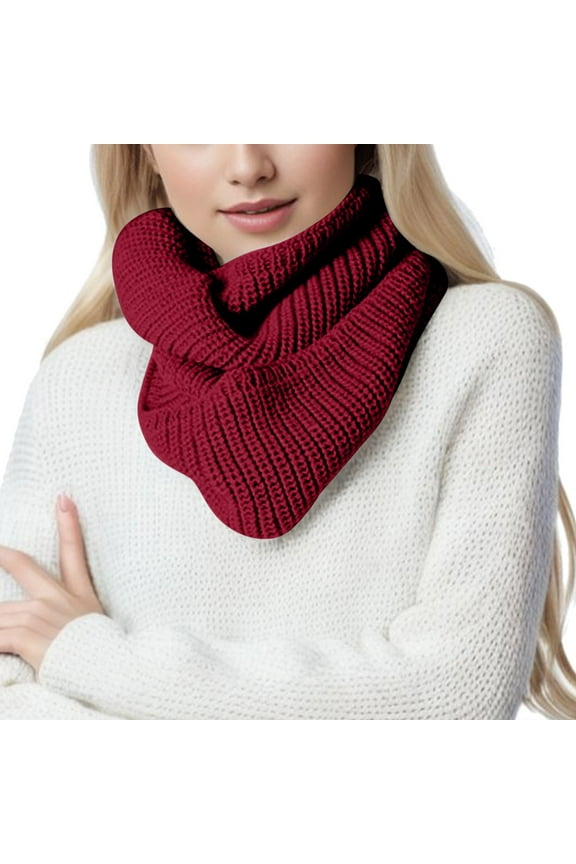 Womens Thick Knit Winter Silk Scarf For Hair Wrapping At Night Two Circles Loop Pullover Tie Head Wraps For Women Scarf Tie Head Wraps For Women Hijab Scarfs For Women