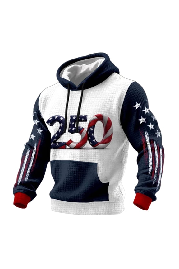 250 Anniversary Usa Sweatshirt Men American Flag 250 Anniversary Usa Shirt American 1776-2026 250th Birthday Mens Active Fit Trendy Fall Fashion Outfits