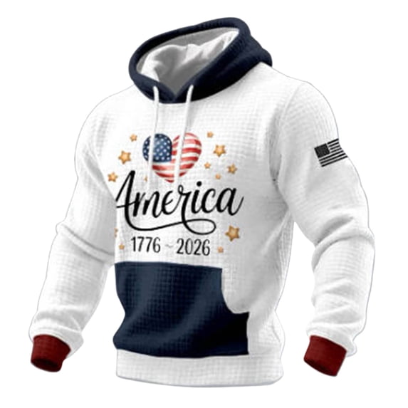 Kcolen 250 Years American Flag American Flag Men's United States 250 Years Shirt American 1776-2026 250th Birthday Mens Active Fit Fall Winter Clothes