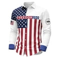 thumbnail image 1 of Kcolen 250Th Anniversary Long Sleeve Shirts for Men 1776-2026 American Flag Button Down Shirts America 250th Anniversary Streetwear Basic Tee, 1 of 3