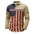 thumbnail image 1 of Kcolen 250Th Anniversary Usa Shirt for men American Patriotic Flag Button Down Blouse Men's American 250th Anniversary Tops Casual Fashion Streetwear Shirt, 1 of 3