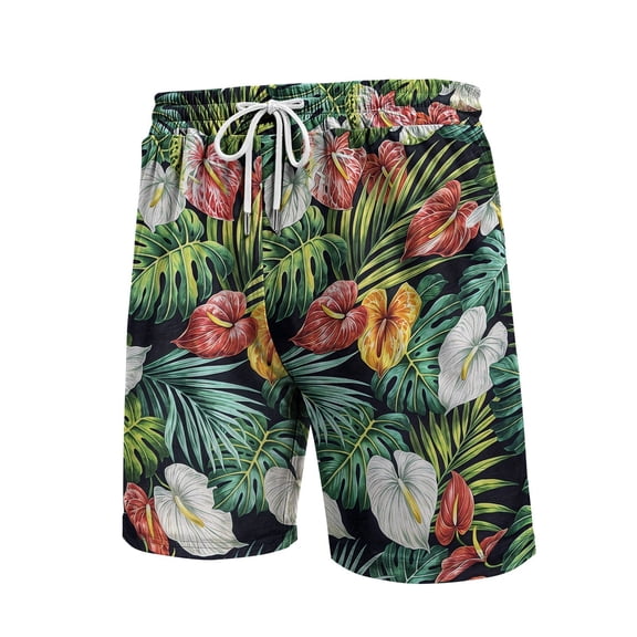 Kcolen 5 Inch Swim Trunks Men Gradient Hawaiian Shorts Stretchy Upf Swimwear Men Swim Trunks Beach Summer Comfy Swimwear