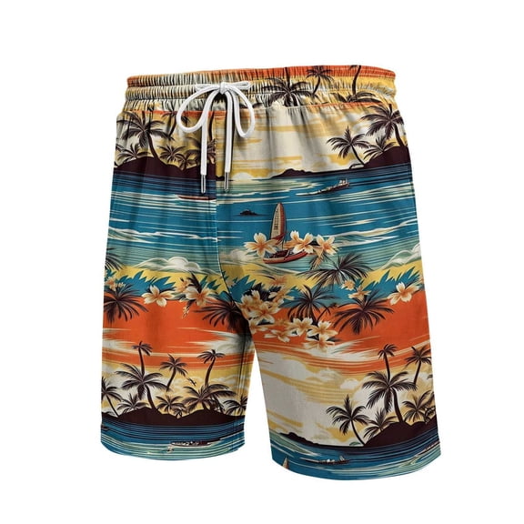 Kcolen 5 Inch Swim Trunks Men Gradient Swim Shorts Light Swimwear Men Swim Trunks Beach Summer Comfy Swimming Shorts for Men