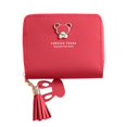 thumbnail image 1 of Kcolen Adorable Bear Tassel Zip Wallet for Women Daily Use Commuting Student Convenience Compact Purse, 1 of 4