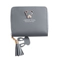thumbnail image 1 of Kcolen Adorable Bear Tassel Zip Wallet for Women Daily Use Commuting Student Convenience Compact Purse, 1 of 3