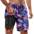 thumbnail image 1 of Kcolen Big and Tall Swim Trunks for Men Gradient Swim Shorts Stretchy Upf Rash Guard Shorts for Men Mens Swim Trunks Summer Beach Fashion Men Swim Brief, 1 of 4