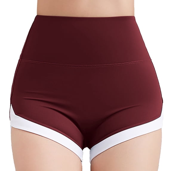 Kcolen Bike Shorts Women Tummy Control,Ladies Seamless Tummy Control Waistband Biker Shorts Solid Color High Waist Shorts