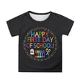 thumbnail image 1 of Kcolen Boys Back To School Clothes, Unisex Cute Letter Print Short Sleeve Preppy First Day of School T-Shirt Casual School Outfit Top, 1 of 5