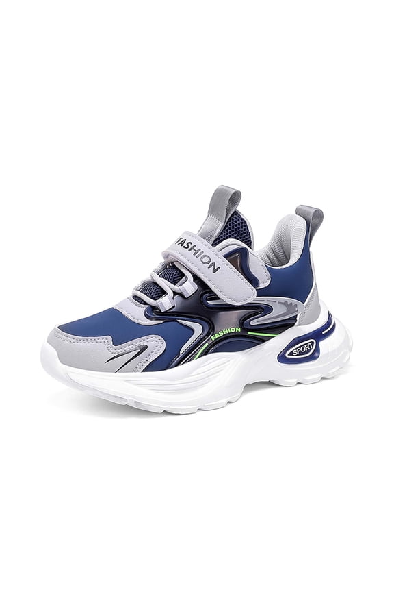 Boys Sneakers,Boys Sneakers Size 1,Boys Athletic Sneakers Lightweight Breathable Running Shoes for Kids Comfortable Soft Sole Casual Sports Footwear