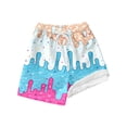 thumbnail image 1 of Kcolen Boys Swim Trunks with Compression Liner Kids Stretch Quick Dry Summer Beach Shorts With Ice Cream Print, 1 of 5
