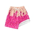 thumbnail image 1 of Kcolen Boys Swim Trunks with Compression Liner Kids Stretch Quick Dry Summer Beach Shorts With Ice Cream Print, 1 of 5
