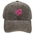 thumbnail image 1 of Kcolen Cancer Awareness Hat for Woman with Pins, Cancer Awareness Accessories, Pink Ribbon Embroidered Pink Ribbon Cap, 1 of 4