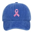 thumbnail image 1 of Kcolen Cancer Awareness Pink Ribbon Baseball Cap Hat, Adjustable Cancer Awareness Hat Pink Ribbon Adjustable Strap Hat, 1 of 4