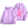 thumbnail image 1 of Kcolen Cancer Crewneck Sweatshirts for Women Oversized Pullover Hoodie Pink Ribbon Survivor Women Cancer Awareness Hoodie with Pockets, 1 of 6