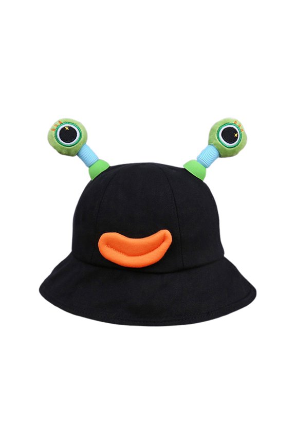 Bucket Hats for Men Unisex Fashionable LED Luminous Horn Eye Fisherman Hat Sun Visor Cap with Glowing Design