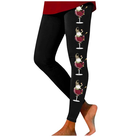 Kcolen Christmas Leggings for Women, Four Way Stretch Full Length Workout Yoga Pants, Christmas Novelty Print, for Xmas Workout, Casual Outfits