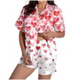 thumbnail image 1 of Kcolen Cozy Pajamas for Women Valentine Jammies Womens Pajamas Shorts Set Cute Heart Print Comfy Womens Plus Size Pajamas Valentines Day Gifts for Him, 1 of 6