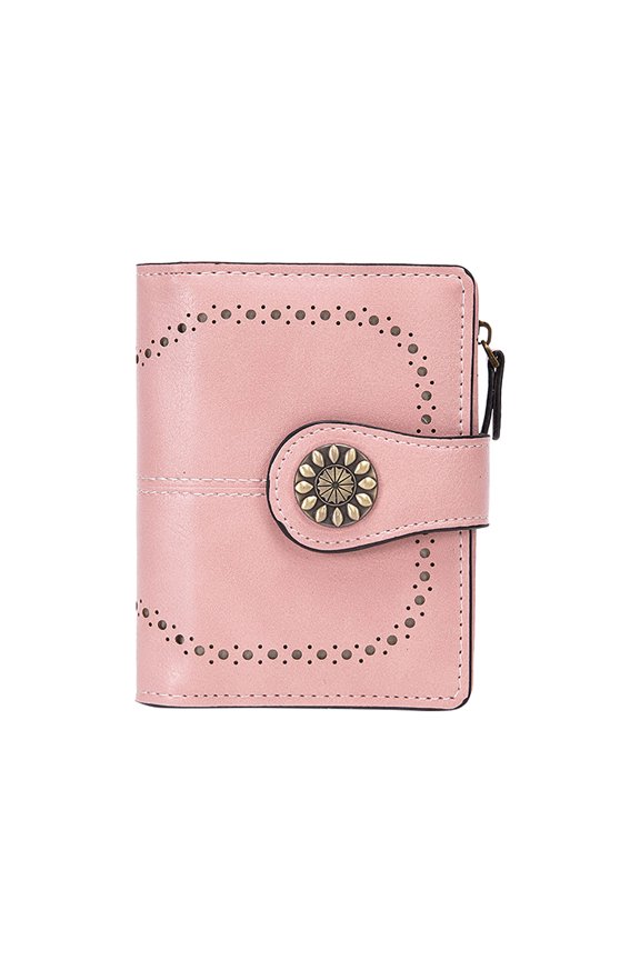 Custom Size Slim Wallet for Women Compact Zipper Purse with Portable Design and Secure Opening