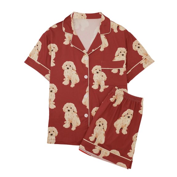 Kcolen Cute Pajamas for Women Valentine’s Day 2 Piece Pj Set Womens Pajamas Shorts Set Heart Pjs for Women Cozy Shirt Pants Lounge Set Lounge Sets for Women,Red S