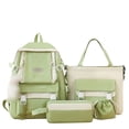 thumbnail image 1 of Kcolen Cute School Backpack 4 Piece Set,Y2K Backpack With Large Capacity Lightweight Travel Daypack for Back To School Backpack,GN2, 1 of 4
