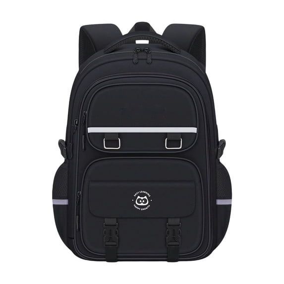 Kcolen Cute School Backpack,Lightweight Backpack for First Day of School Daypack Bookbag, Preppy Back To School Travel Backpack With Multi Storage Pockets,Black