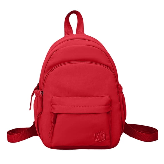 Kcolen Cute School Backpack, Preppy Y2K Lightweight Travel Daypack Bookbag, Cute Back To School Backpack With Multi-Pockets for First Day of School,Red