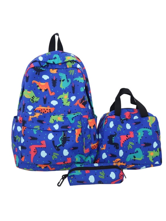 Dinosaur Car Pattern Large Capacity Backpack for Elementary Lightweight Two Shoulder Carrying Design Reduces Burden