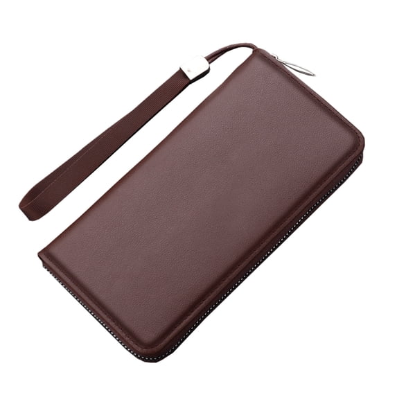 Kcolen Fashion Men's Slim ID Long Zipper Wallet with Multiple Card Slots and Secure Clutch Design