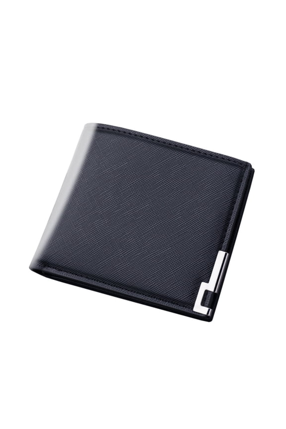 Fashionable Men's Slim ID Short Wallet with Multiple Card Slots and Secure Open Purse Design