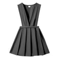 thumbnail image 1 of Kcolen Girls Pleated Jumper School Uniform Dress Sleeveless V-Neck Flared Dress Preppy School Uniform Clothes Back To School Dresses for Girls 2-15 Years, 1 of 3