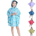 thumbnail image 1 of Kcolen Girls Raincoat Adorable Cartoon 3D Printed Kids Raincoat with for Outdoor Kids Rain Jacket, 1 of 9