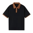 thumbnail image 1 of Kcolen Golf Polos for Men 4Xl Men's Off Shoulder Lapel Shirt Pure Loose Fit Short Sleeve Casual Top Comfortable Breathable Tee for Daily Wear Summer Outdoor Basic, 1 of 6