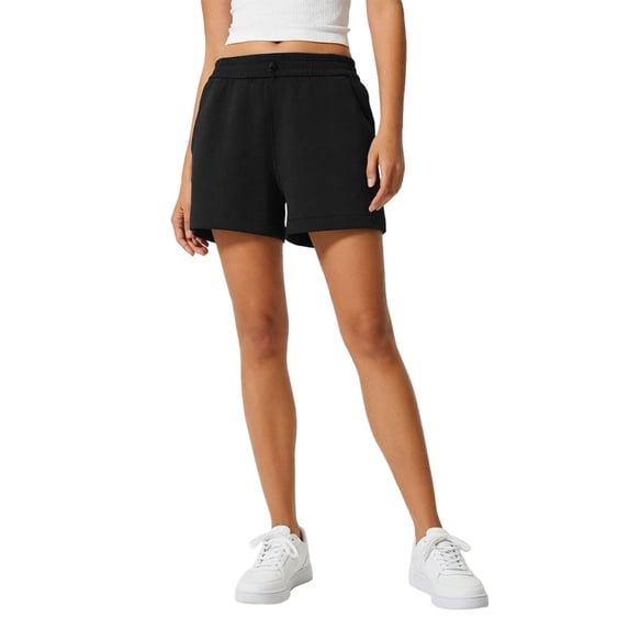 Kcolen High Waisted Athletic Shorts Women,Ladies Daily Summer Lightweight Breathable Stretch Biker Shorts Solid Color High Waist Shorts