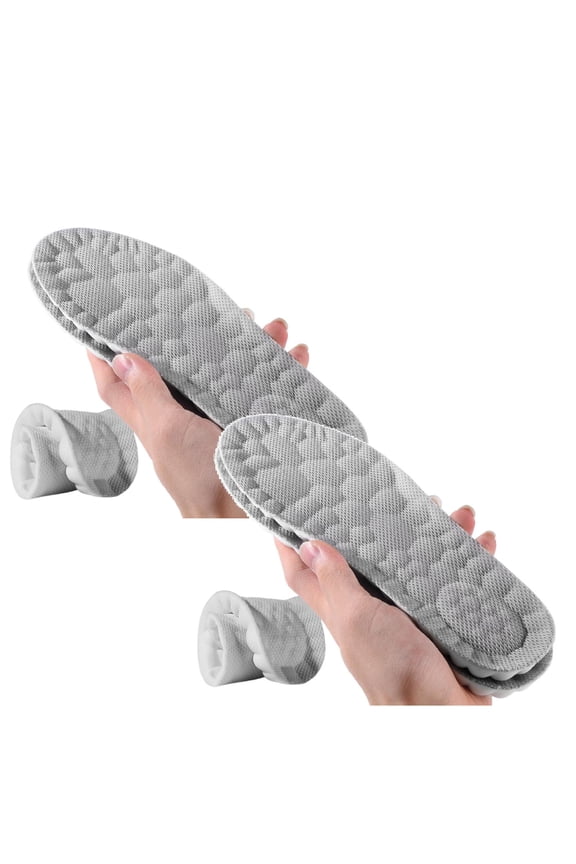 Insoles for Standing All Day, 2 Pairs 4D Cloud Insoles for Men Women,Memory Foam Cloud Insoles with Arch Support, Breathable Massage Shoe Inserts,Trim to Fit All Shoe Types