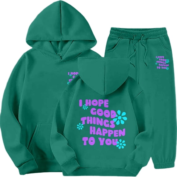 Kcolen Jogger Set for Girls Size 7 Cute Casual Hooded Sweatshirt and Jogger Sweatpants Girls Long Pants Sets 2 Pieces Outfits