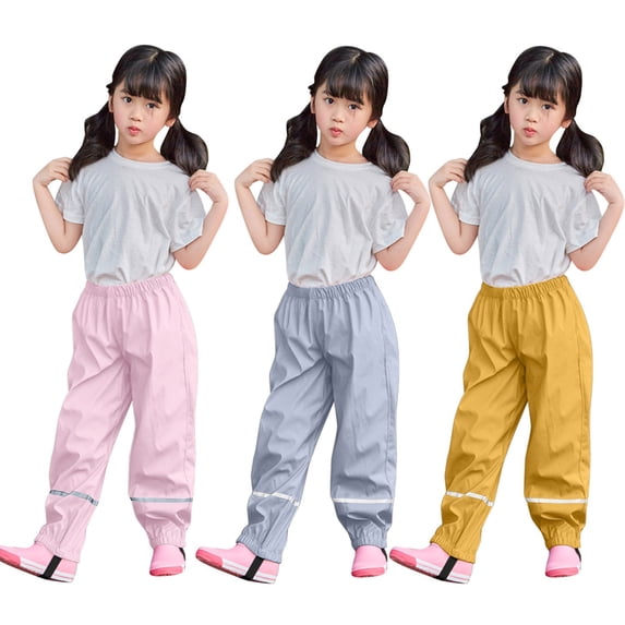 Kcolen Kids Raincoat Girls Rain Pants Windproof Breathable Trousers for Outdoor Play and Weather Kids Rain Jacket