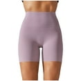 thumbnail image 1 of Kcolen Ladies Yoga Shorts,Womens Biker Flexible Shorts Solid Color High Waist Stretch Skin Friendly Gym Yoga Workout Shorts, 1 of 8