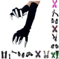 thumbnail image 1 of Kcolen Long Clawed Gloves Halloween Gloves for Women & Men, Long Nail Halloween Accessories Party Handwear for Themed Events Halloween Gifts, 1 of 4