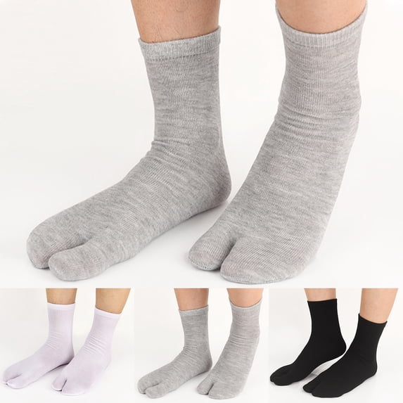 Kcolen Low Cut Ankle Socks for Women Unisex Japanese Split Toe Tabi Slippers Mid Calf Comfortable Non Indoor Outdoor Wear