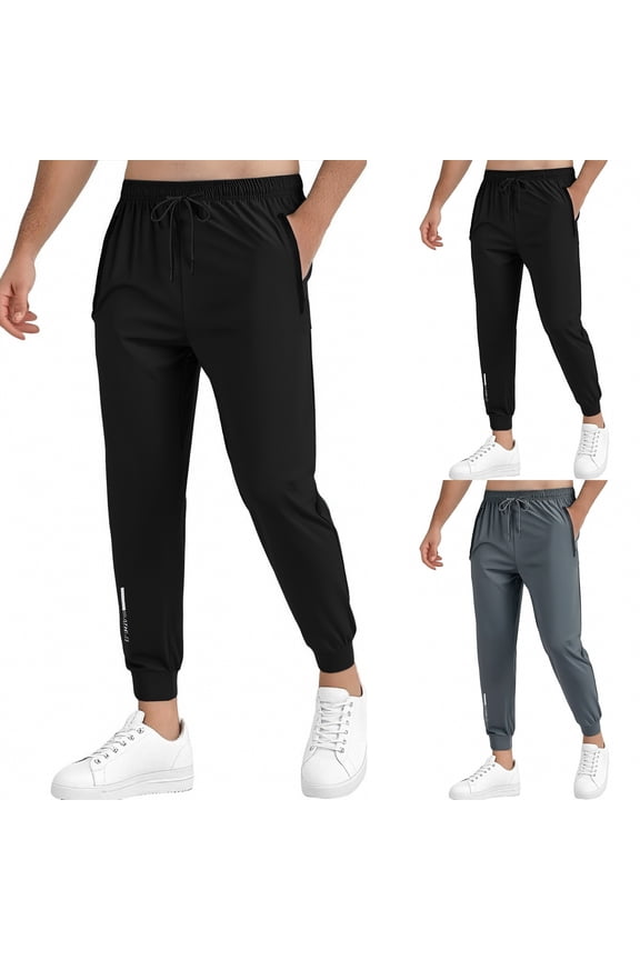 Men Casual Pants Stretch Men's Air Conditioning Sport Trousers with Ice Silk for Outdoor Summer Activities and Casual Wear