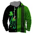 thumbnail image 1 of Kcolen Men St Patrick's Day Hooded Sweatshirt Stand Collar Irish Green Graphic Pullover Casual Jacket St Patricks Day Holiday Celebration Tops, 1 of 4
