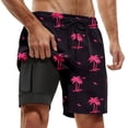 thumbnail image 1 of Kcolen Men Swim Trunks Board Shorts with Compression Liner Swimsuits Quick Dry Bathing Suit Pockets Swimwear, 1 of 5