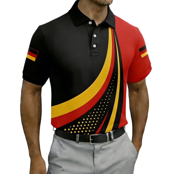 Kcolen Men's 2026 World Cup Soccer Graphic Golf Polo Shirt, Casual ...