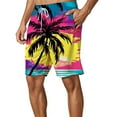 thumbnail image 1 of Kcolen Men's 7 Inch Inseam Swim Trunks,Mens Tropical Swim Trunks Quick Dry Board Shorts Lightweight Beach Shorts Summer Swimwear,Red, 1 of 5