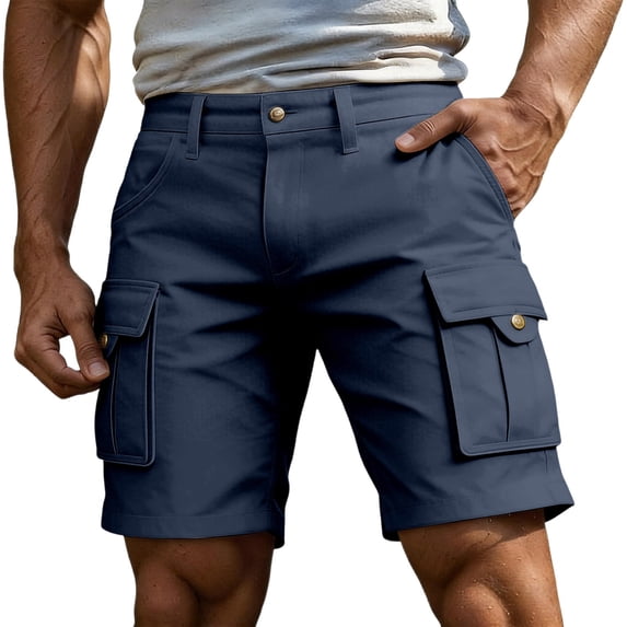 Kcolen Men's Athletic Shorts 5 Inch Men's Solid Casual Workwear Shorts for Everyday Comfort Lightweight Flexible Fit Breathable Pants Summer Beach Golf Shorts