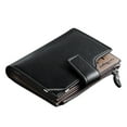 thumbnail image 1 of Kcolen Men's Functional Vertical Zipper Buckle Wallet Compact Secure RFID Blocking Card Holder Billfold Organizer, 1 of 5