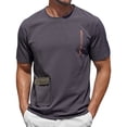 thumbnail image 1 of Kcolen Men's Short Sleeve T Shirt Solid Color Crew Neck Shirt Summer Breathable Casual Tee Shirt Relaxed Fit Basic Top, 1 of 6