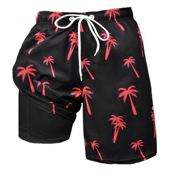 Kcolen Men's Swim Trunks 9 Inch Elastic Waist Board Shorts Men's Stretchy Upf Bathing Suit Men's Swim Trunks Summer Beach Fashion Swimwear