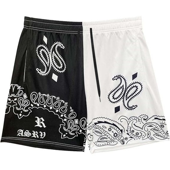 Kcolen Men's Swim Trunks Drawstring Short Pants Stretchy Upf Rash Guard Shorts for Men Mens Swim Trunks Summer Beach Oversized Swimwear