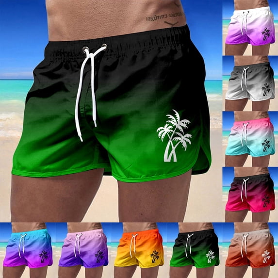 Kcolen Men's Swim Trunks Quick Dry Bathing Suit Swimming Board Shorts Hawaiian Beach Swimwear with Pockets
